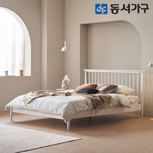 동서가구 비엘 LED 원목침대 Q + 양면 매트리스 DF644851