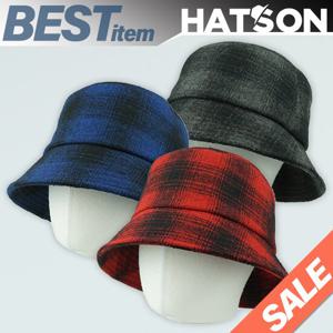 [햇츠온]HatsON 남성 여성 가을 겨울 벙거지 울 소재 버킷햇 햇 모자 등산 골프 H2-4305 AA