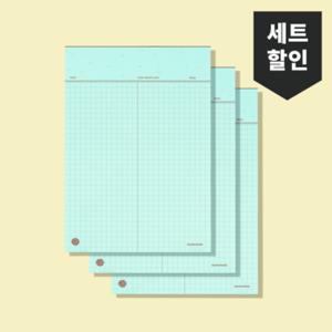 모트모트 미니 노트페이퍼 - 민트 초코 3EA