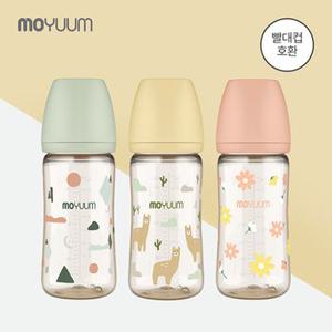 [모윰] PPSU 노꼭지 올인원 젖병 270ml 디자인 에디션 트리플팩 (클라우드+라마+데이지)