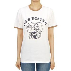 와일드동키 여성 반팔티셔츠 T POPEYE LIGHT WASHED WHITE NAVY W