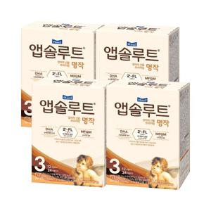 리뉴얼 앱솔루트 명작 2FL 분유 스틱 3단계(12~24개월) 14g*20포 4곽(총80포)