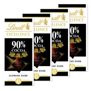 린트 초콜릿 엑설런스 다크 90% 100g X 4개