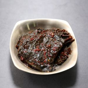 [한식단] 전남장성 삼채넣은 깻잎장아찌 400g 국내산양념 100%