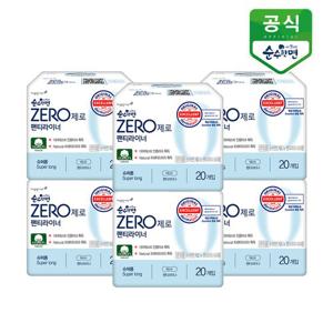 순수한면 제로 생리대 롱팬티라이너20p x 6팩