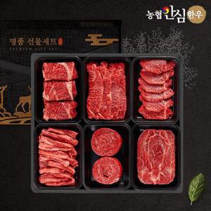 [감동 한우 선물세트][냉장][농협안심한우] 1등급 특5호 1.8kg (등심+채끝+안심+갈비살+불고기+국거리)