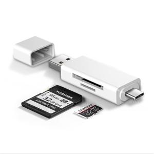 라온 CR-100C USB3.0 C타입 OTG SD카드 microSD 카드리더기 화이트