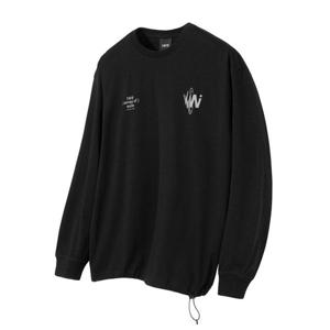 [스위브]Bottom Hem String Long Sleeve T-shirts (Black) LSRSCTR114M