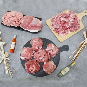 친환경 무항생제 돼지고기 초록한돈 앞다리살(전지) 2kg (500g 4팩)