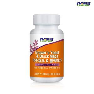 갤러리아_[나우푸드] 맥주효모 & 블랙마카 (1,000mg x 60정)