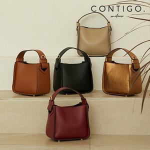 (MADE IN ITALY) [콘티고] 이태리 소가죽 레더 브이백(V-bag) 줄리아백