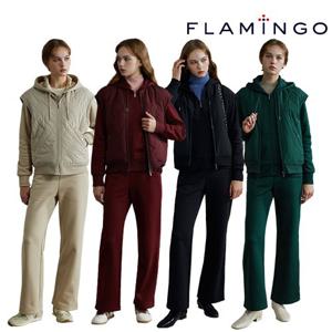 [런칭가 79,900원][후라밍고]다이앤 소프트 기모 셋업 3PCS(패딩베스트+후드집업+팬츠)