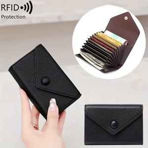 TEMU RFID 차단 봉투 클러치, 미니 짧은 신용 카드 소지자, 도난 방지 동전 지갑 및 지갑|카드지갑