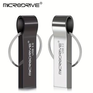 TEMU MICRODRIVE 고속 USB 3.0 플래시 드라이브 - 금속 펜 디자인, 안전한 링 클라스프, PC/노트북/태블릿/휴대폰 등과 호환 - 128GB, 64GB, 32GB 용량으로 제공|USB|USB