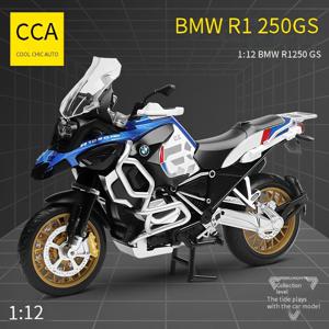 TEMU BMW R1250GS 1:12 스케일 합금 모델, 3-6세 어린이를 위한 풀백 기능 장난감, 접이식 스탠드 및 충격 흡수 바퀴가 있는 정품 복제품