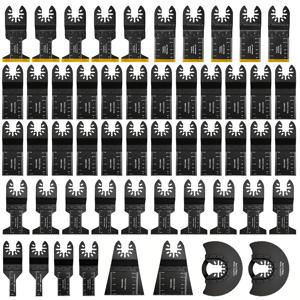 TEMU 티타늄 코팅 진동 툴 블레이드 - 12/52개, 목재, 금속, 플라스틱 절단을 위한 빠른 릴리스 다목적 세트, 배터리 불필요, Dewalt, Bosch, Ryobi 등과 호환 가능