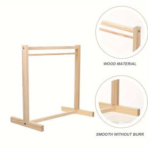 TEMU 매력적인 목재 애완동물 옷걸이 - 11.8인치 미니 의류 랙, 개 & 고양이 의류용, 인형의 집 장식 및 애완동물 패션 전시에 이상적