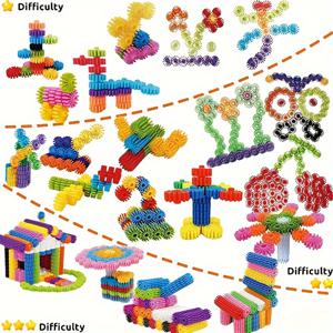 TEMU 80개 컬러풀 인터록킹 기어 장난감 세트 - 직업적 휴식 및 교육적 놀이를 위한 감각적 빌딩 블록, 크리스마스, 할로윈, 추수감사절에 완벽함