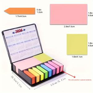 TEMU 창의적인 사무실 책상 정리 세트 - 스티키 노트, 메모장 & 달력 콤보 보관함 포함