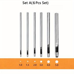 TEMU MEIKEA 스틸 중공 펀치 세트, 5-15개 둥근 가죽 펀치 도구 키트 시계 밴드, 원단, 플라스틱 및 개스킷용