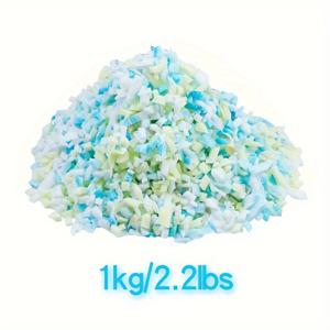 TEMU 1pc 1KG/2.2Lbs 새김 메모리 폼으로 채워진 고탄성 소파 베개 충전재, 베개, 플러시 장난감 충전재, 애완 동물 둥지 충전재, 빈백 충전재에 적합, 홈 데코용