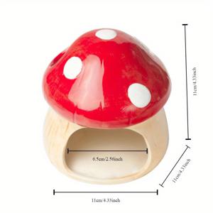 TEMU 1개 버섯 디자인 반려동물 일반 세라믹 둥지 햄스터 골든 베어 가구 잠자는 둥지 집 반려동물 용품