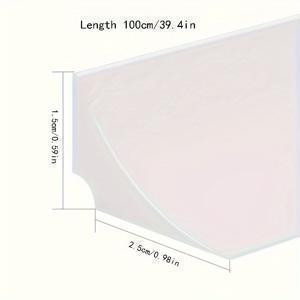 TEMU 1pc 주방 조리대 물 막이 스트립, 욕실 캐비닛 틈새 가장자리 방수 스트립, 셀프 접착 손 씻기, 조리대 수영장 가장자리 방수 접착 스트립 레스토랑 사용을 위한