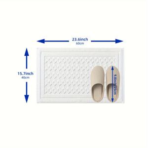 TEMU 순면으로 만든 고급 호텔 바닥 매트, 미끄럼 방지 및 흡수 기능이 있어 집 욕실 및 세면실에 적합합니다.|발매트