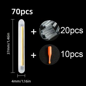 TEMU 100개 액세서리가 포함된 야광 플로트 스틱 - 야간 낚시 용품 - 가시성 향상 및 어획량 증가