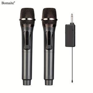 TEMU Bomaite 휴대용 무선 마이크 시스템 - 충전식, USB 충전식 다이내믹 노래방 마이크, 파티, 결혼식, 회의 및 교회 행사용|블루투스마이크