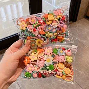 TEMU 60pcs 베이비 걸스 헤어 타이, 만화 동물 꽃 과일 장식 헤어 밴드, 장식적인 헤어 액세서리 세트 휴일 선물