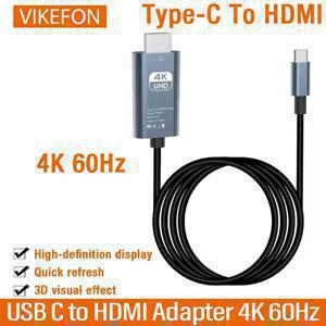 C타입-HDMI 어댑터, HDTV 컨버터 케이블, 아이폰 15 TV 컨버터, 맥북 에어, 아이패드, 삼성북 노트북용, 4K, 60Hz