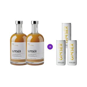 GIMBER 유럽프리미엄 유기농 진저 생강원액 700ml 2개+캔3개