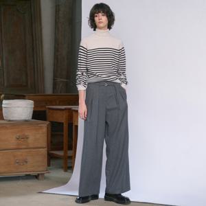 High-waist Two Tuck Belted Pants VC2499PT903M