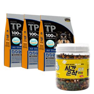 [데이스포] 테라픽 강아지 사료 1kg 3팩 + 벨버드 시간순삭져키 1kg