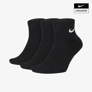 남성  에브리데이 쿠션 쿼터 삭스 3켤레 NIKE SX7667-010