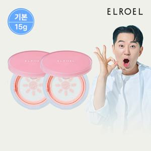 [기본]  피치 핑크 톤업 팡팡 선쿠션 15g 본품 x 2개_ELROEL