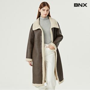 정상가:299,000원 ㅣ 페이크레더 양털 롱 무스탕 코트 (BW4CT004L0)