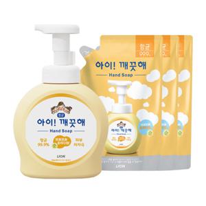 (향선택가능)아이깨끗해 순 490ml용기 1개+450ml리필 3개 + 아이깨끗해 순 450ml 1개 증정