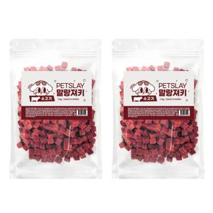 1+1 펫슬레이 말랑 져키 소고기 1.1kg 강아지 간식 노즈워크 / 강아지 대용량 간식 / 강아지간식