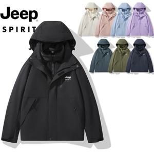 지프 JEEP SPIRIT 남녀공용 3in1 바람막이+후리스 내피세트 아웃도어 방수점퍼 바람막이 후드집업 JP241107