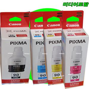 캐논 PIXMA G6090 프린터 정품 무한 검정 칼라 잉크 S