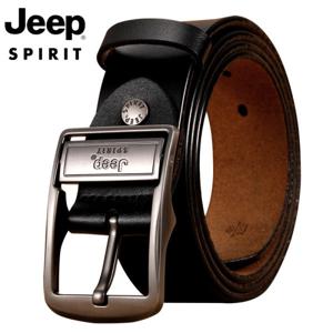 지프 JEEP SPIRIT 남성 소가죽 버클 벨트 캐주얼 벨트 등산 벨트OM18CD996BT0346