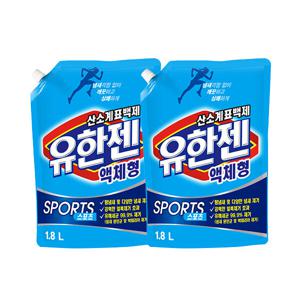 유한젠 스포츠 액상 리필 1.8L 2개 /산소계 표백제 액체표백제