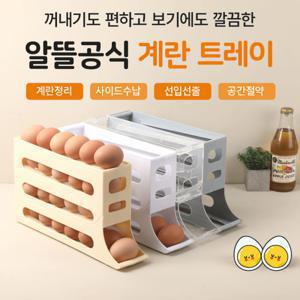 알뜰공식 슬라이딩 30구 계란 달걀 에그 트레이 케이스 에그박스 계란통 보관용기 보관함 정리함 수납함