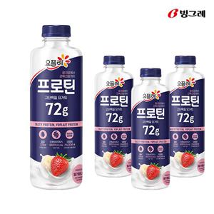 요플레 프로틴 대용량 요거트 드링크 딸기바나나 900ml 4개입