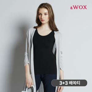 &WOX 3+3 코튼 노캡 배쏙티 런닝형 여성 보정속옷