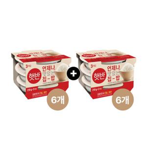 햇반 210g 3개입 6+6개 (총 36개)