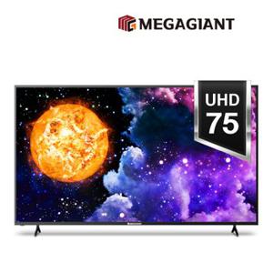 메가TV 75인치 4K UHD TV모니터 대형 호텔 아파트 중소기업TV Q7502UH 지방권벽걸이(방문설치)