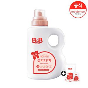 비앤비 유아 섬유유연제 자스민향 1500ml 용기형 1입+800ml 1입 + 50ml  1입